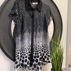 Cato 18/20w dotted blouse